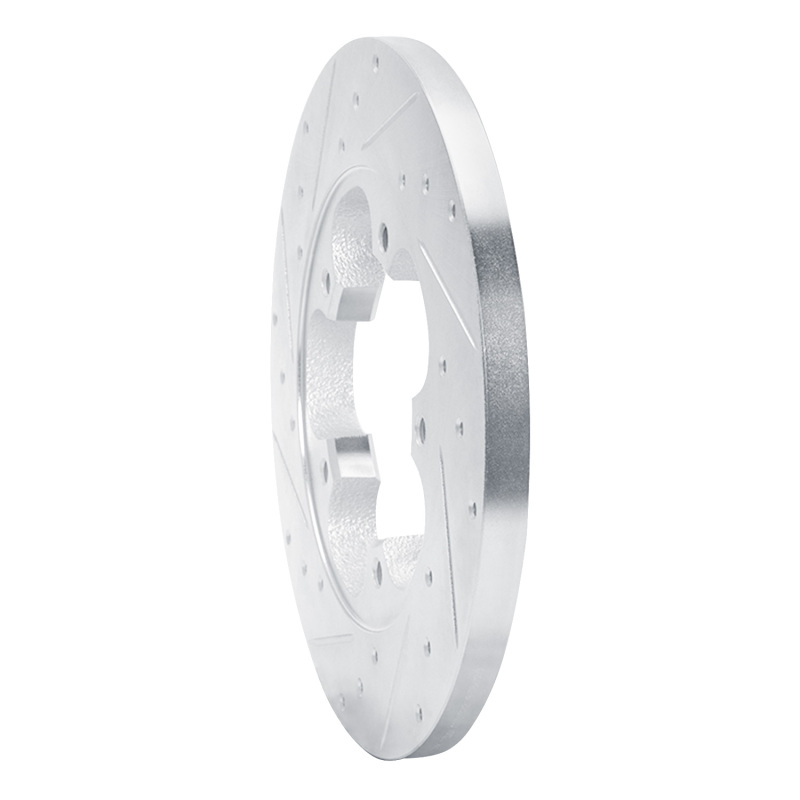 Ford Transit-150 Brake Rotor (1) - Rear Right - R1 Concepts - Drilled & Slotted - Silver - `15-`25